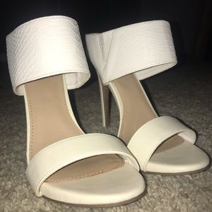 White Strap Heels